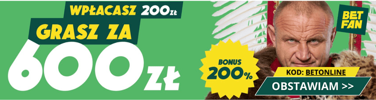 Betfan bonus powitalny - kod promocyjny BETONLINE